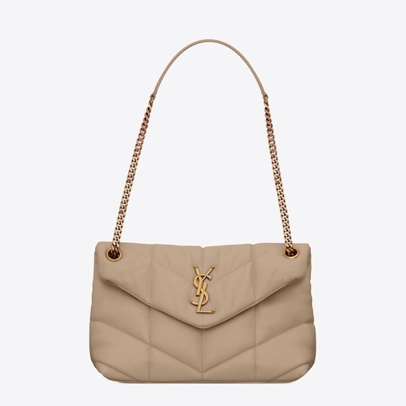 Yves Saint Laurent Handbags - Saint Laurent puffer bag in quilted lambskin dark beige never worn